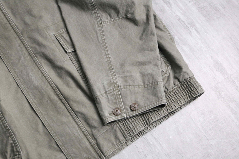 “L.L.bean” leather switch cotton jacket