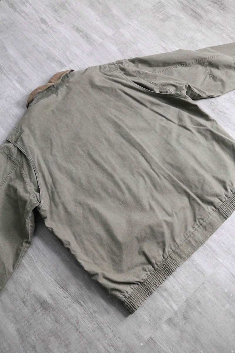 “L.L.bean” leather switch cotton jacket