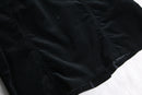 matte black velour tracker jacket