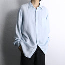 "J.CREW" linen light blue shirt