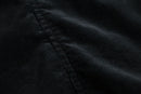 matte black velour tracker jacket
