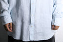 "J.CREW" linen light blue shirt