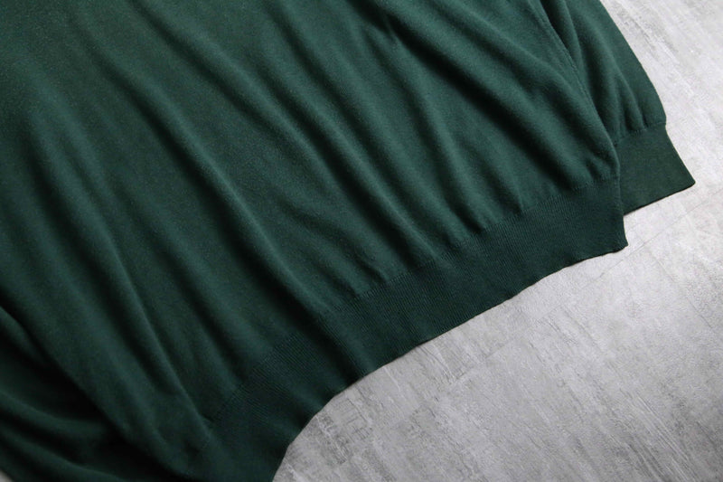 90s "Burberrys" green cotton knit