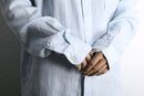 "J.CREW" linen light blue shirt