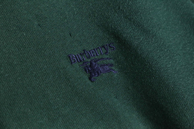90s "Burberrys" green cotton knit