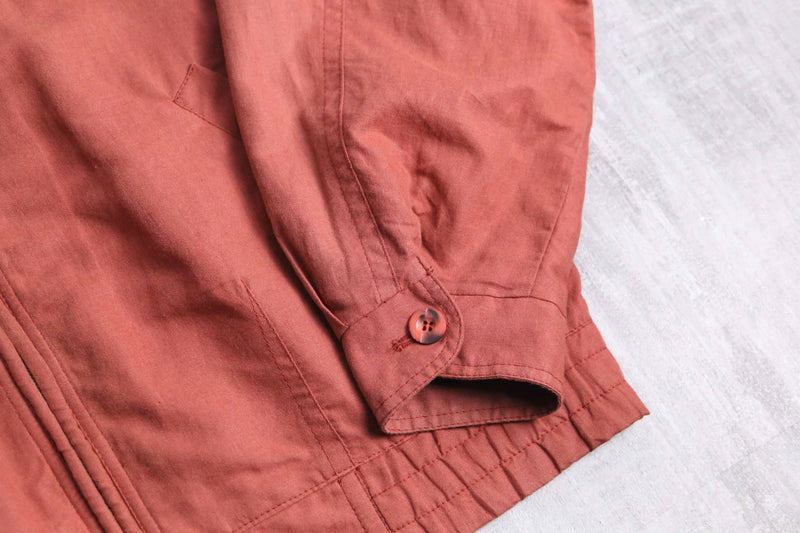 linen cotton pink orange blouson