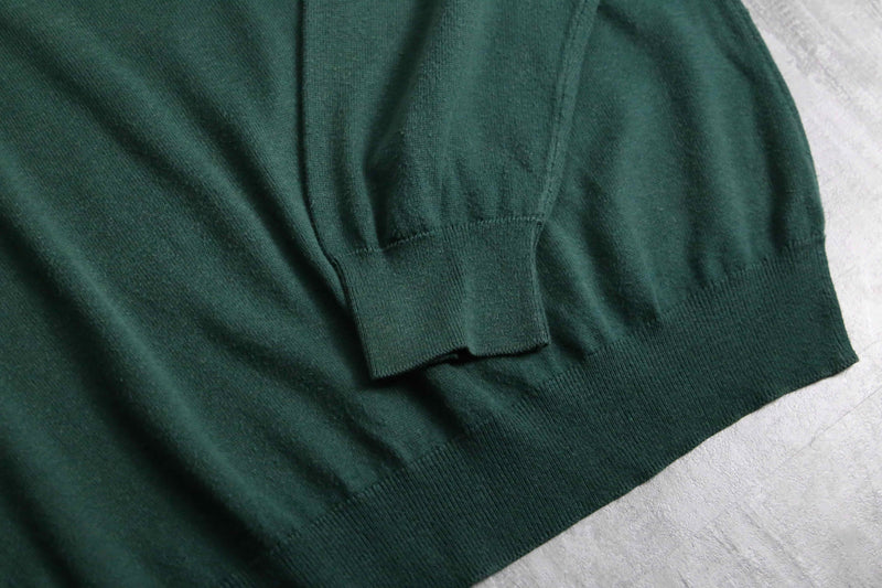 90s "Burberrys" green cotton knit
