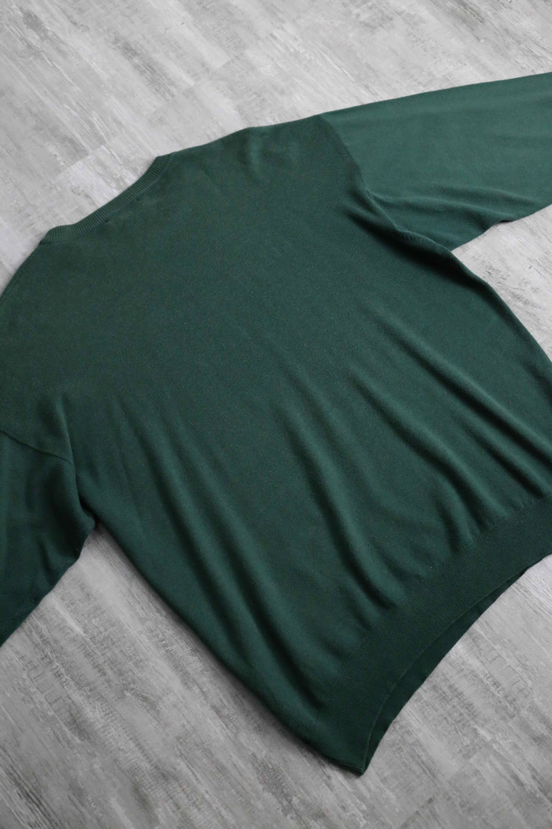 90s "Burberrys" green cotton knit