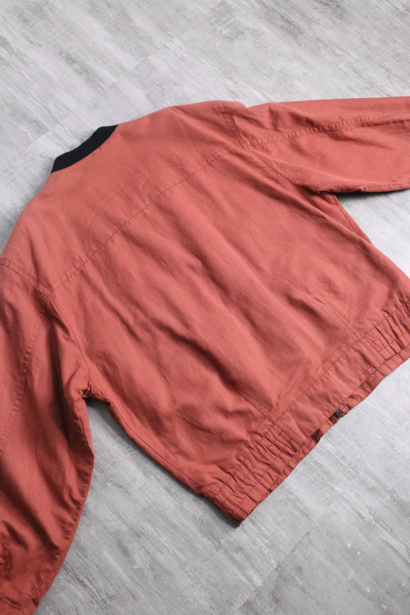 linen cotton pink orange blouson