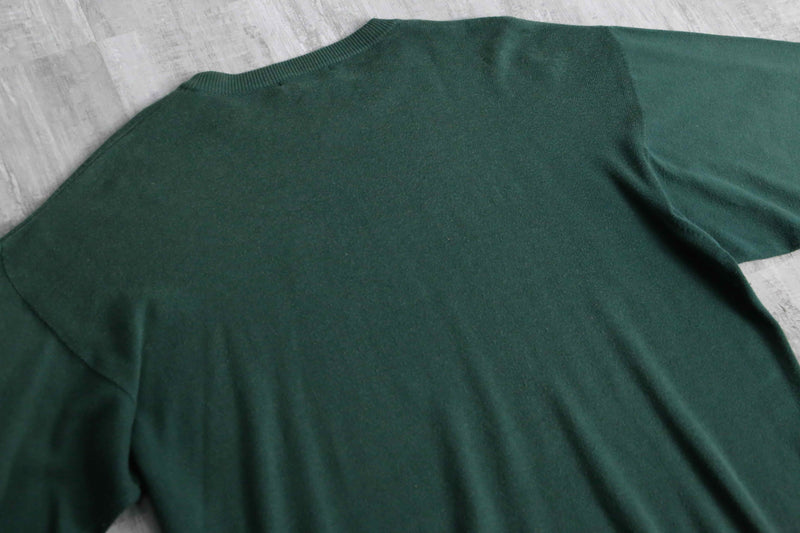90s "Burberrys" green cotton knit