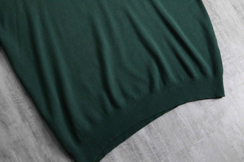 90s "Burberrys" green cotton knit