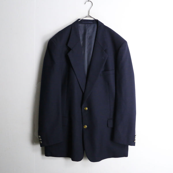 deep navy wool tailored jacket