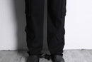 black straight gimmick cargo pants