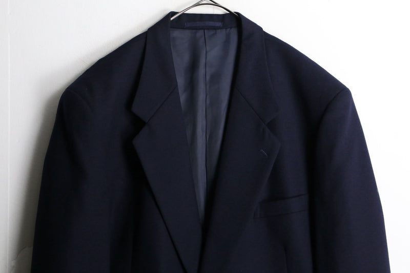 deep navy wool tailored jacket