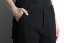 black straight gimmick cargo pants