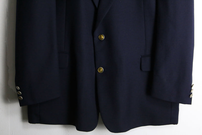 deep navy wool tailored jacket