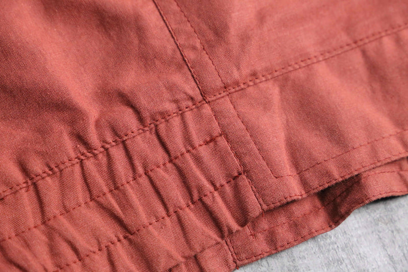 linen cotton pink orange blouson