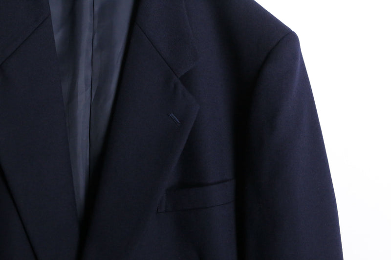 deep navy wool tailored jacket