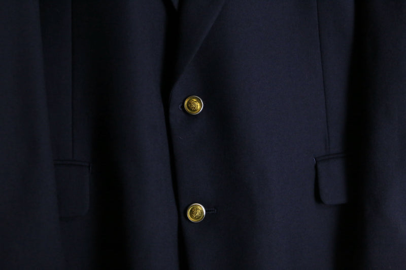 deep navy wool tailored jacket