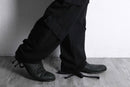 black straight gimmick cargo pants