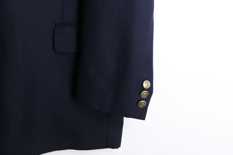 deep navy wool tailored jacket