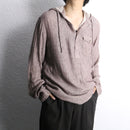linen cotton hooded pullover