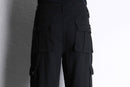 black straight gimmick cargo pants