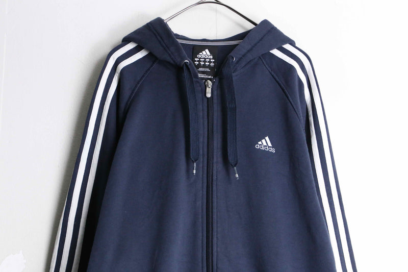 "adidas" navy color shape silhouette zip hoodie