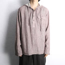 linen cotton hooded pullover