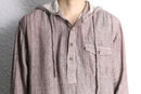linen cotton hooded pullover