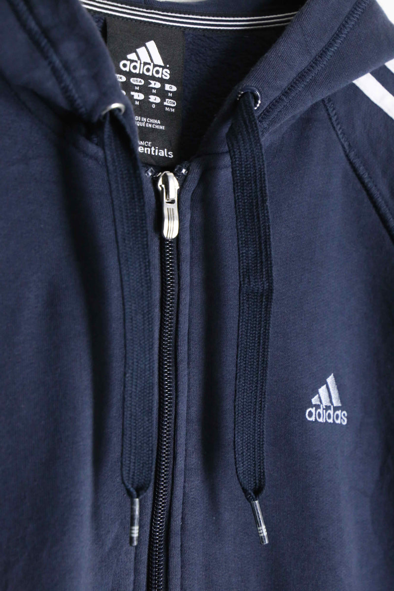 "adidas" navy color shape silhouette zip hoodie