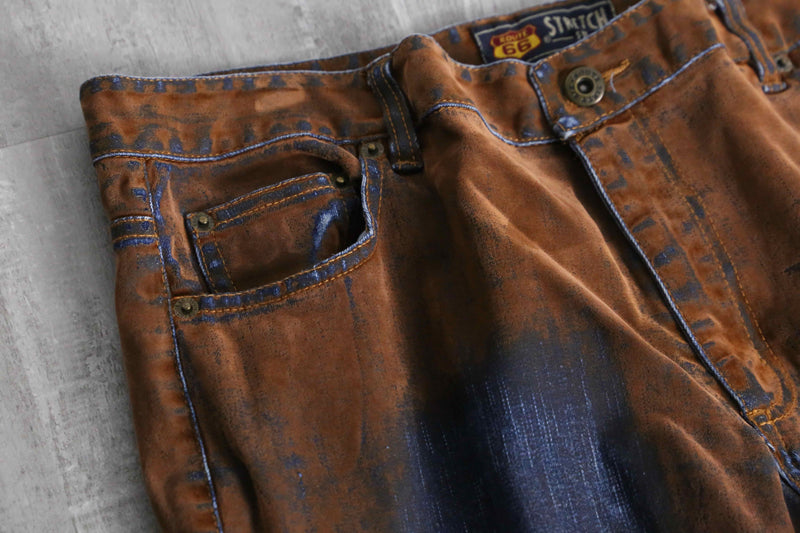 early 2000s ROUTE66 faded semi flare pants
