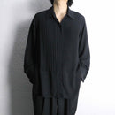 front pleats design poly shirt