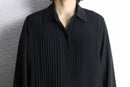 front pleats design poly shirt