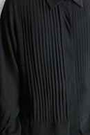 front pleats design poly shirt