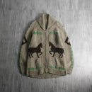 1960-70s vintage cowichan knit cardigan