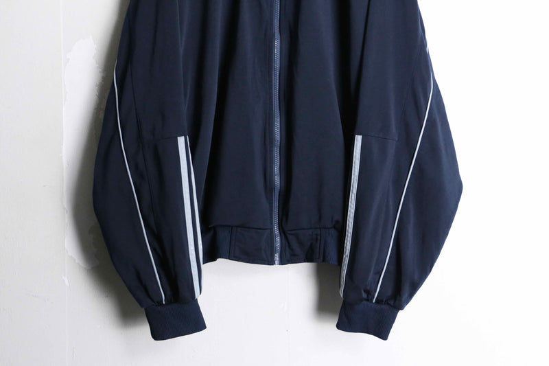 "adidas" navy color cross design loose silhouette track jacket