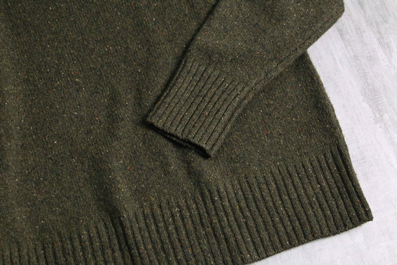 “ORVIS” melange textile stand collar knit