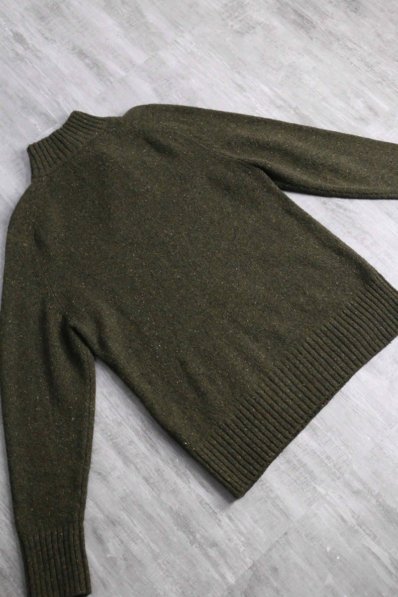“ORVIS” melange textile stand collar knit