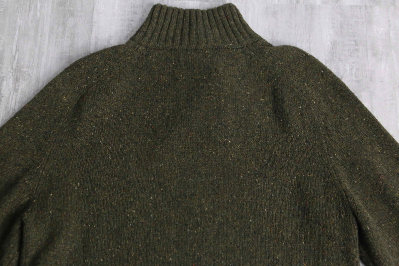“ORVIS” melange textile stand collar knit