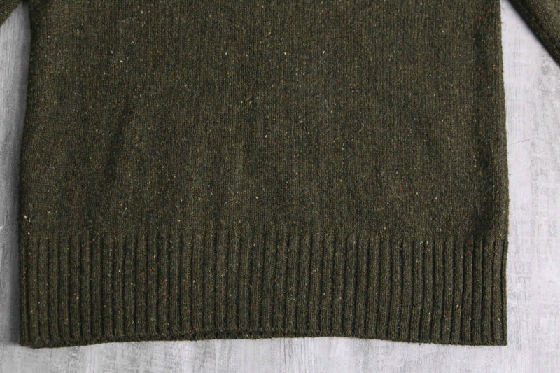 “ORVIS” melange textile stand collar knit
