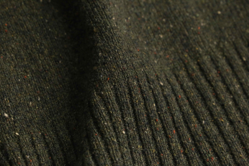 “ORVIS” melange textile stand collar knit