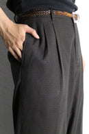 “claiborne” wide tapered two tuck slacks