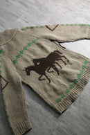 1960-70s vintage cowichan knit cardigan