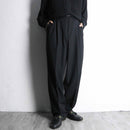 black wide tapered slacks