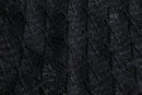 black glitter diamond open-knit v-neck sweater