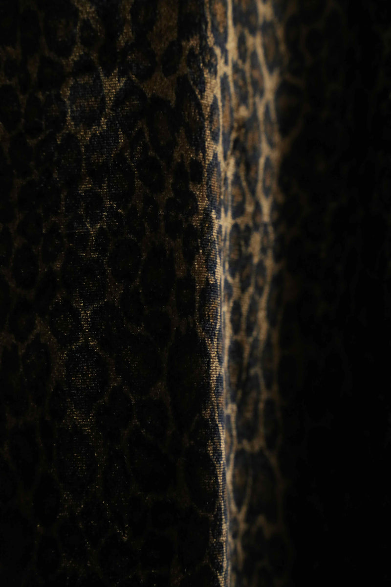 leopard pattern velours shirt