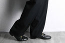 black wide tapered slacks