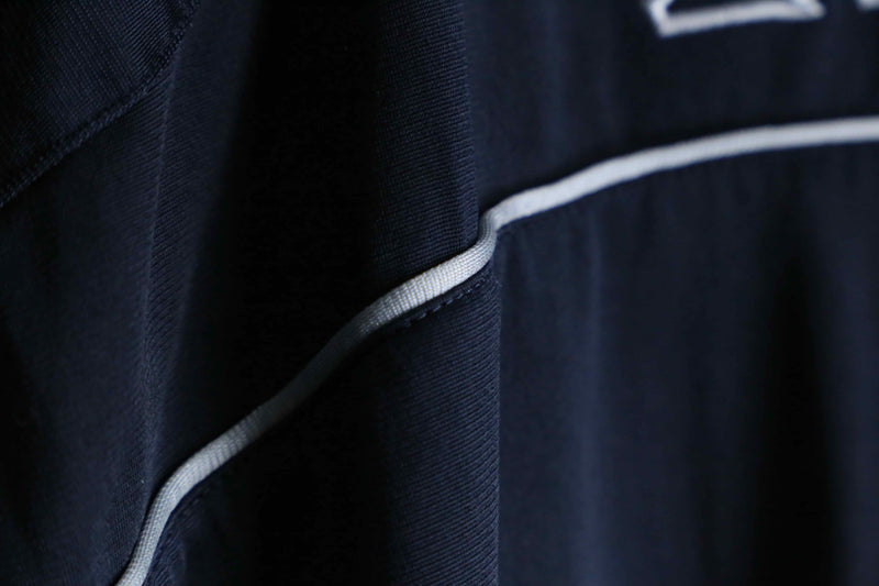 "adidas" navy color cross design loose silhouette track jacket