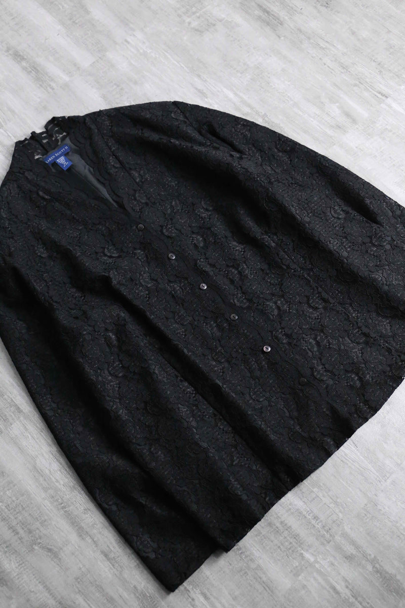 black color lace shirt jacket